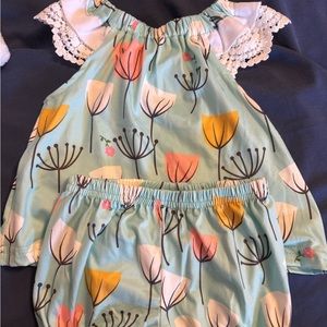 Boutique two piece romper set.